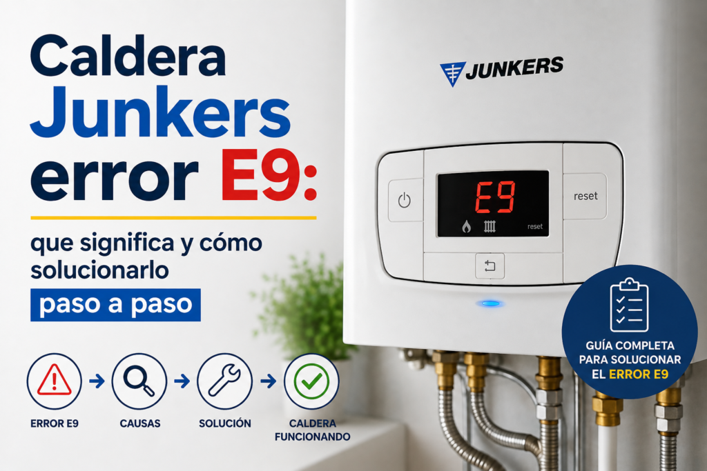 Caldera Junkers error E9: qué significa y cómo solucionarlo paso a paso.