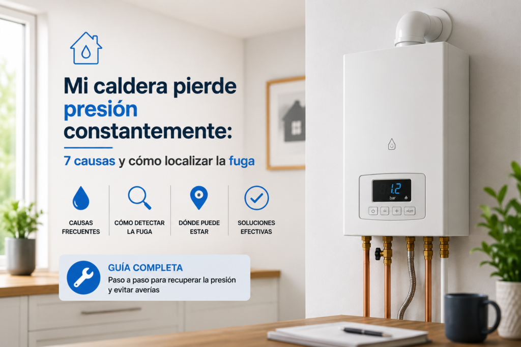 Mi caldera pierde presión constantemente: 7 causas y cómo localizar la fuga