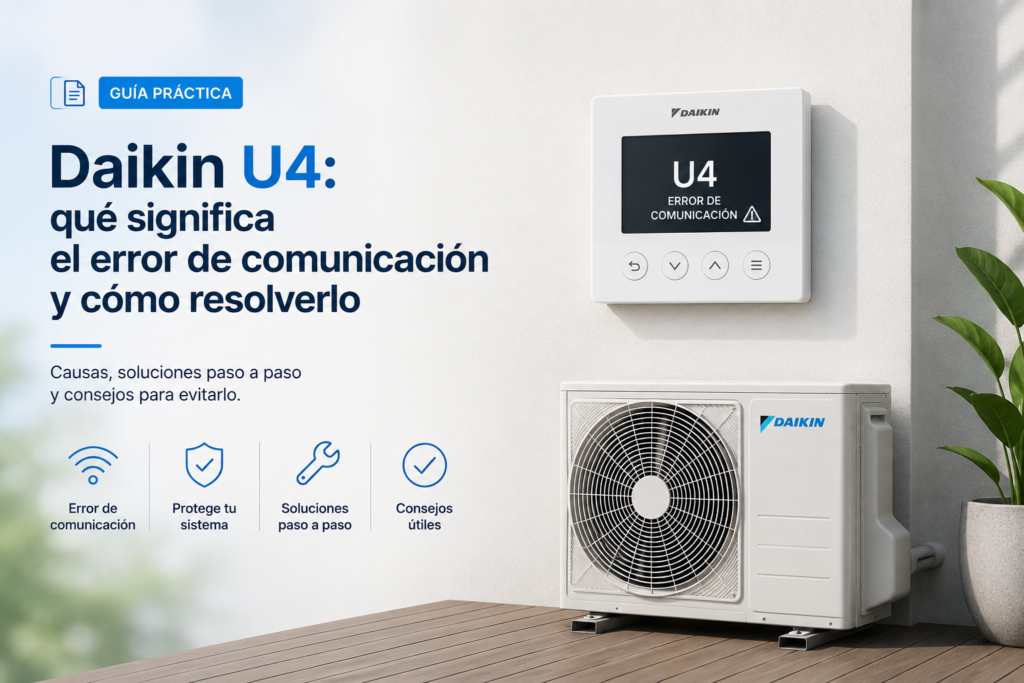 Daikin U4: qué significa el error de comunicación y cómo resolverlo