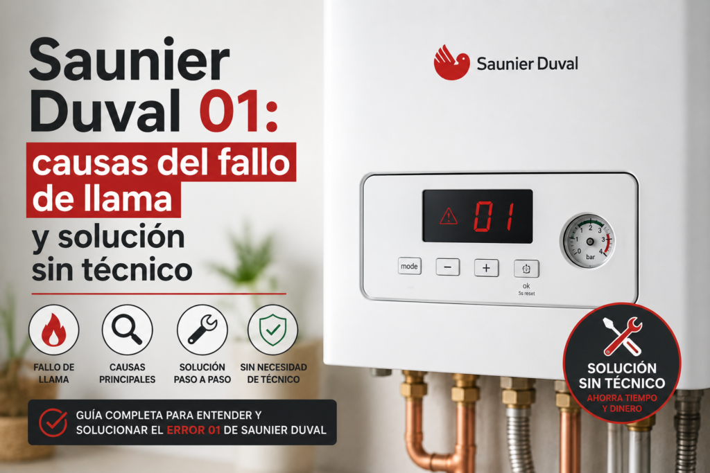 Saunier Duval 01: causas del fallo de llama y solución sin técnico