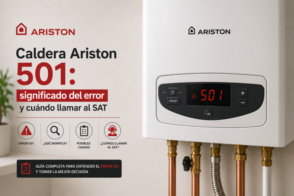 Caldera Ariston 501: significado del error y cuándo llamar al SAT