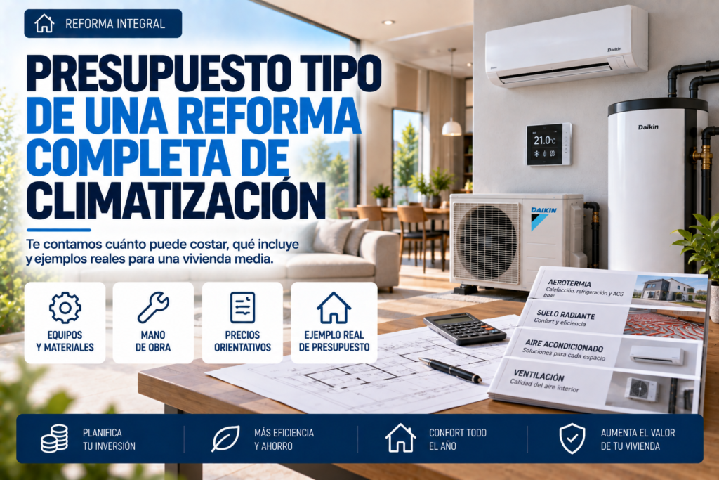 Cuánto cuesta instalar aerotermia en una casa de 150 m² en 2026