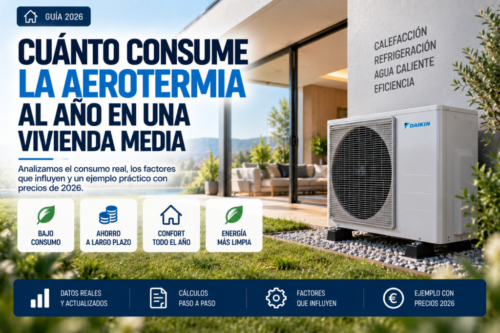 Cuánto cuesta instalar aerotermia en una casa de 150 m² en 2026