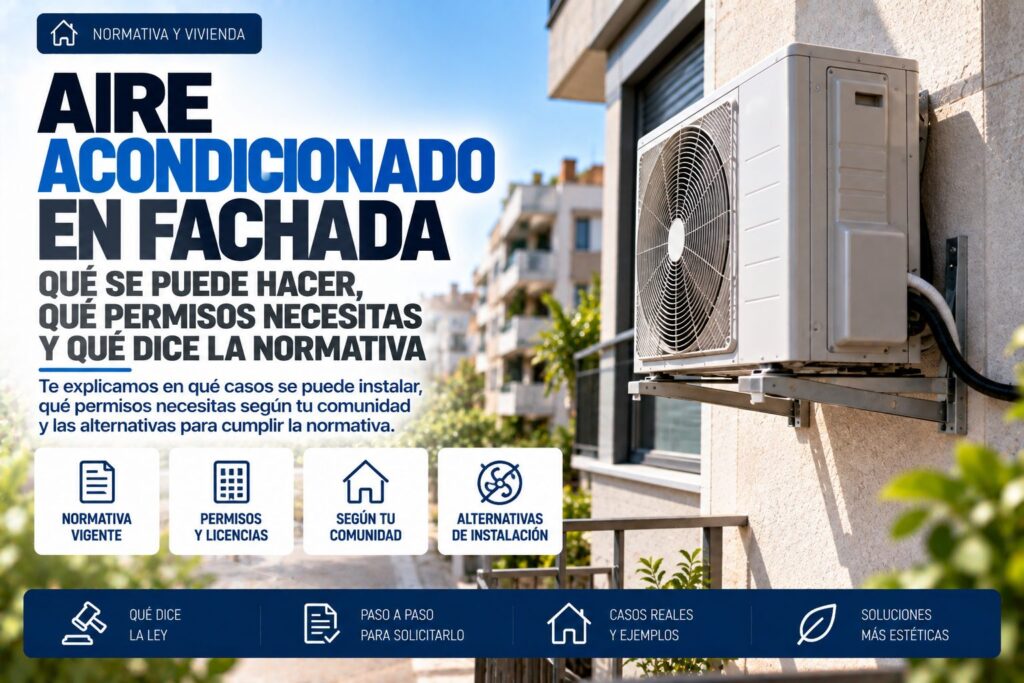 Instalar aire acondicionado en fachada: normativa y permisos