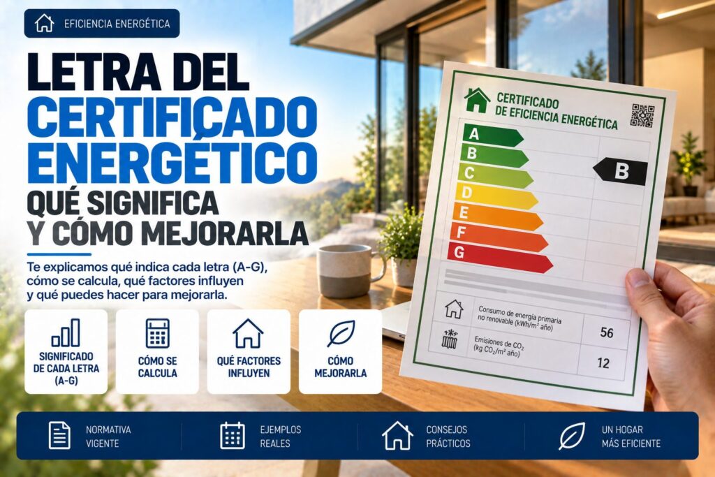 Letra del certificado energético: qué significa y cómo mejorarla